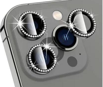 Rhinestones Shimmer Camera Protective Lenses For Iphone ✨