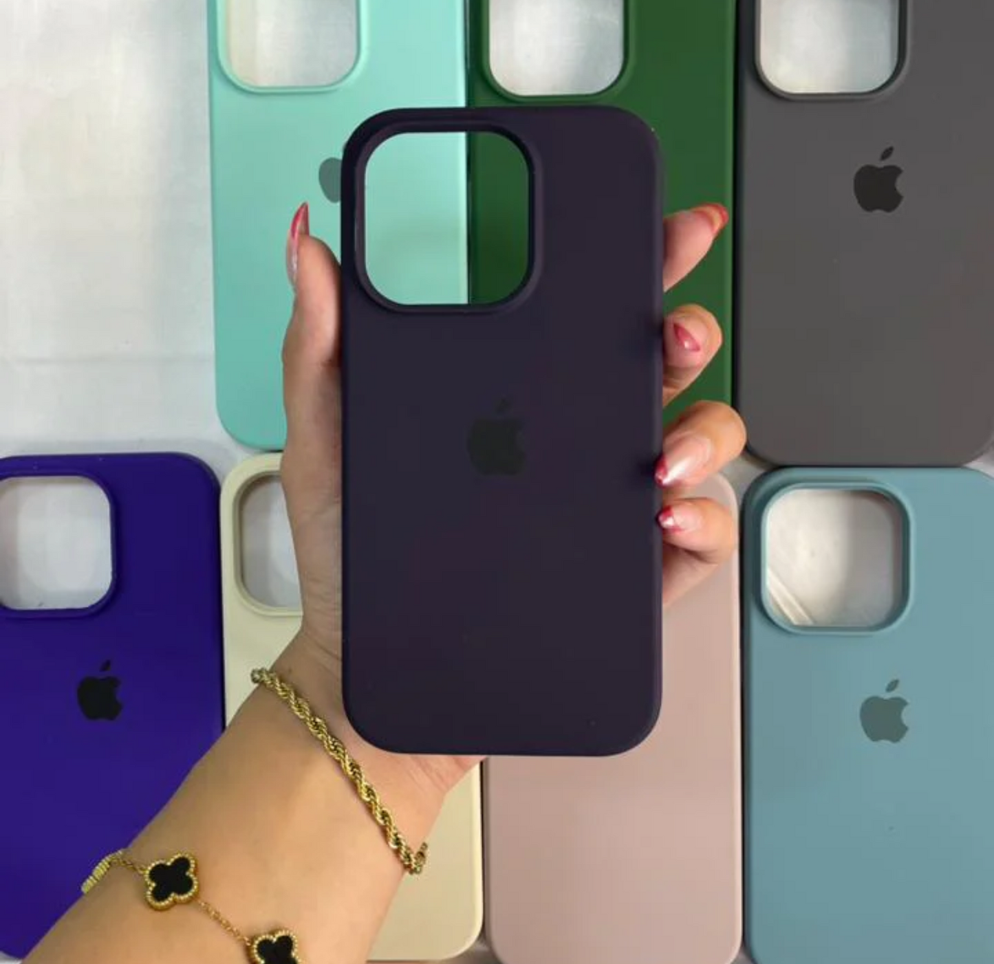 Deep Puple (Dark Purple) 🪸 Silicon Case With Soft Padding