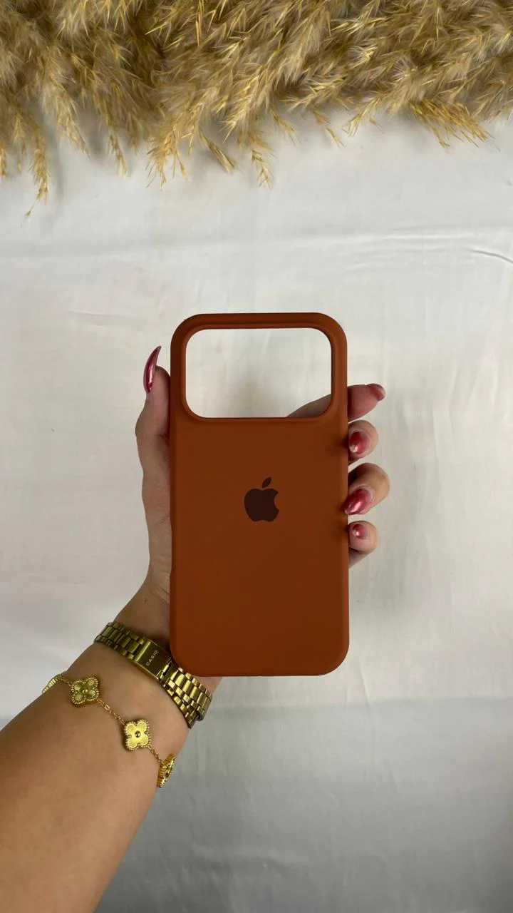 Brown 🤎 Silicon Case With Soft Padding