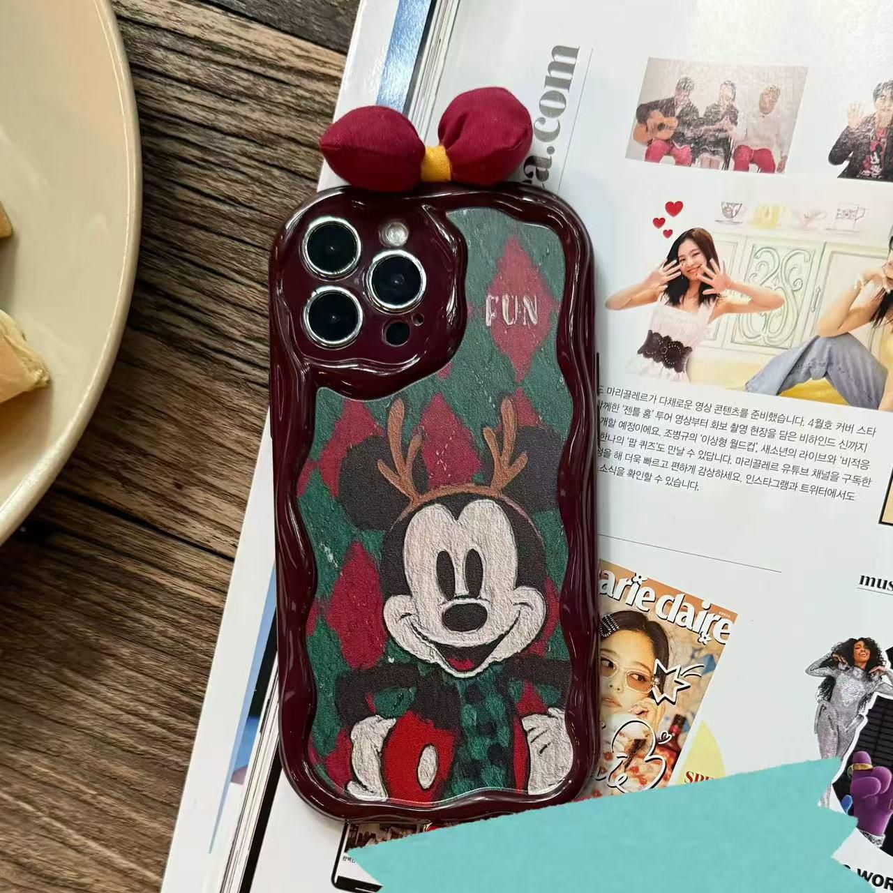 Cherry Wine Mickey Mouse 🐭 Bow Case
