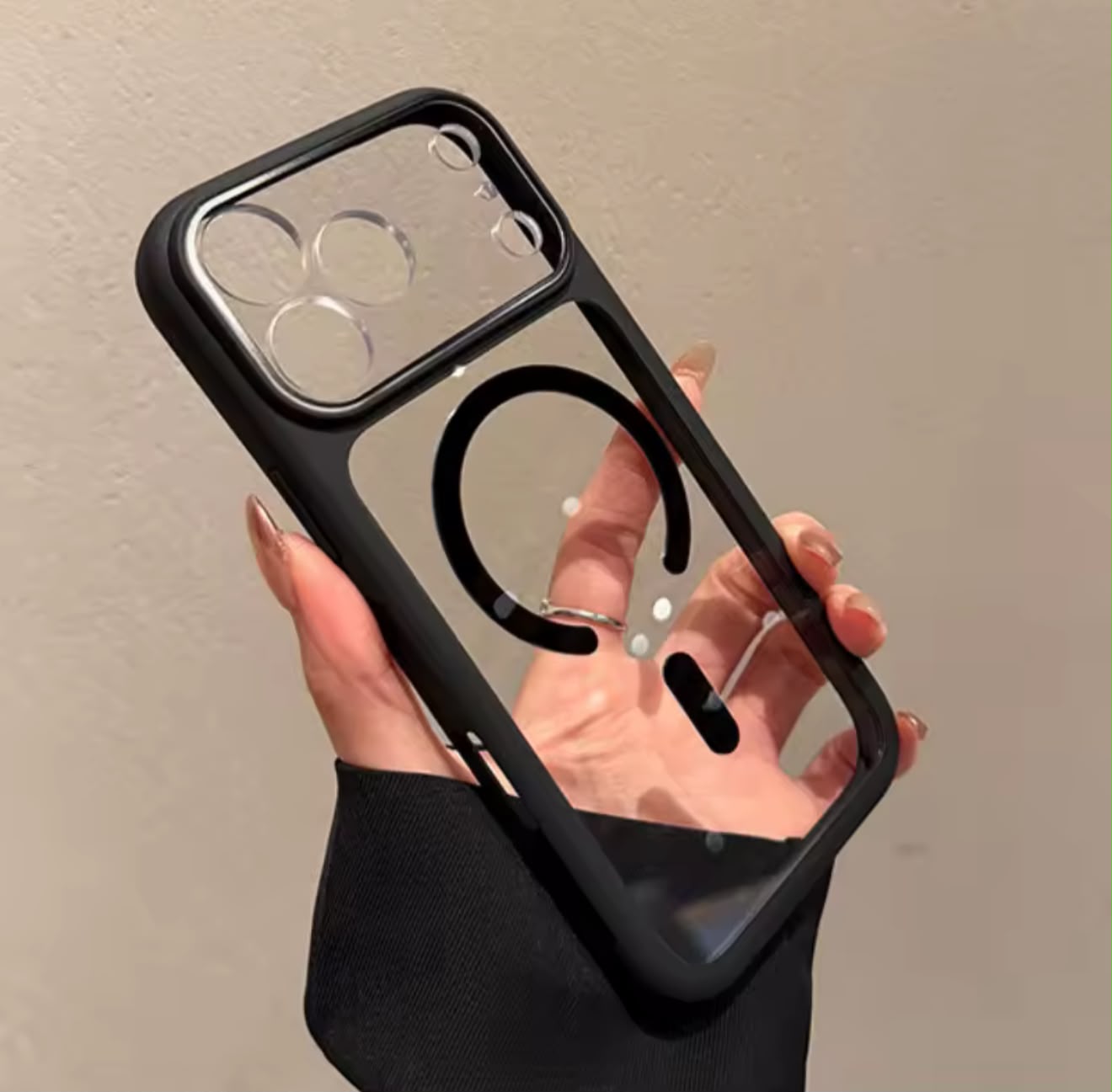 Crystal Clear Anti-Yellow Rubber Border Case 💪🏻