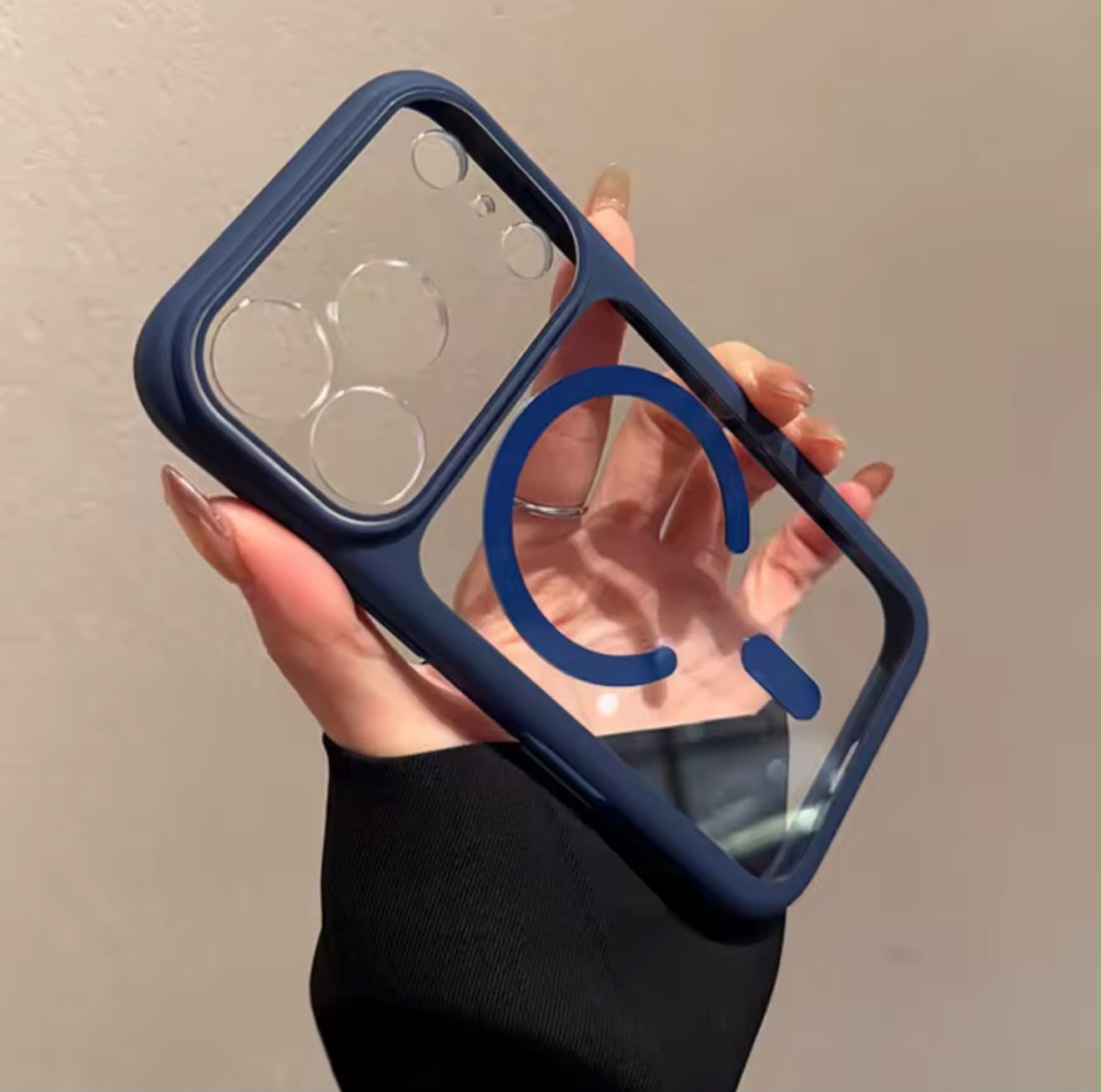 Crystal Clear Anti-Yellow Rubber Border Case 💪🏻