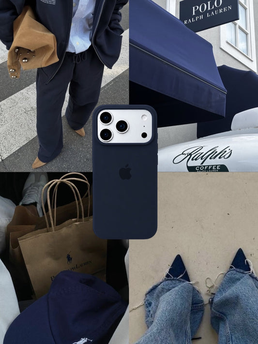 Navy Blue (Titanium Blue) Silicon Case With Soft Padding
