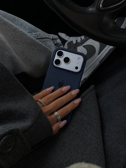 Navy Blue (Titanium Blue) Silicon Case With Soft Padding