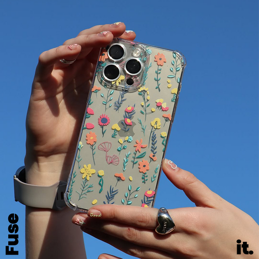 Semi Transparent Floral Customize Case 👻