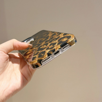 New Golden 🥇Cheetah Glitter Leoperd Case