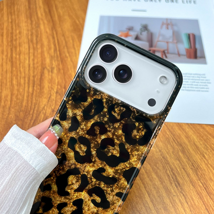New Golden 🥇Cheetah Glitter Leoperd Case