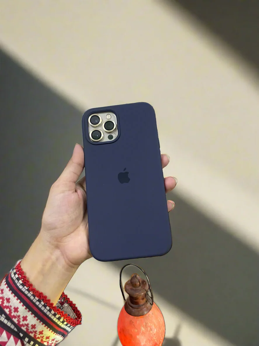Navy Blue (Titanium Blue) Silicon Case With Soft Padding