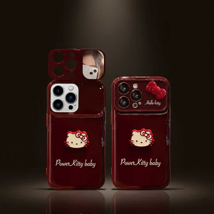 Trendy Wine Hello Kitty Case With Lanyard 🍷