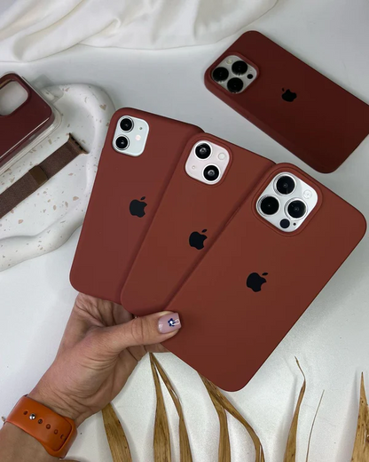Brown 🤎 Silicon Case With Soft Padding