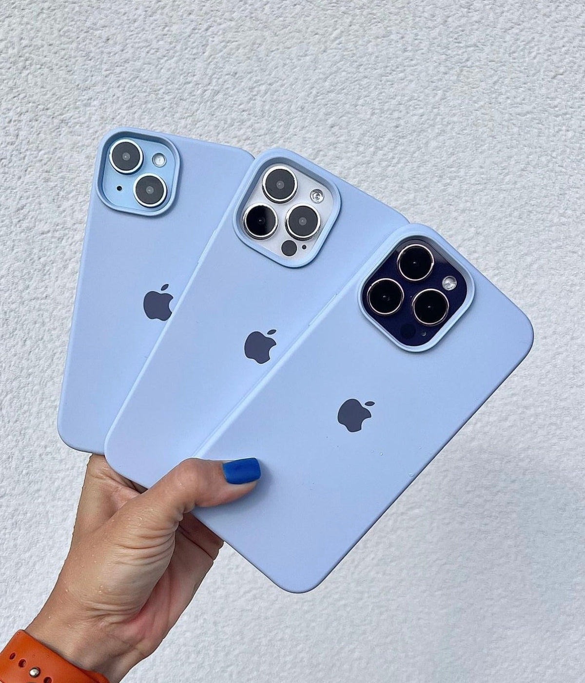 Siera Blue (Light Blue) Silicon Case With Soft Padding 🩵