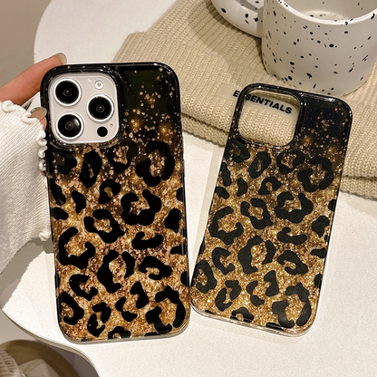 New Golden 🥇Cheetah Glitter Leoperd Case