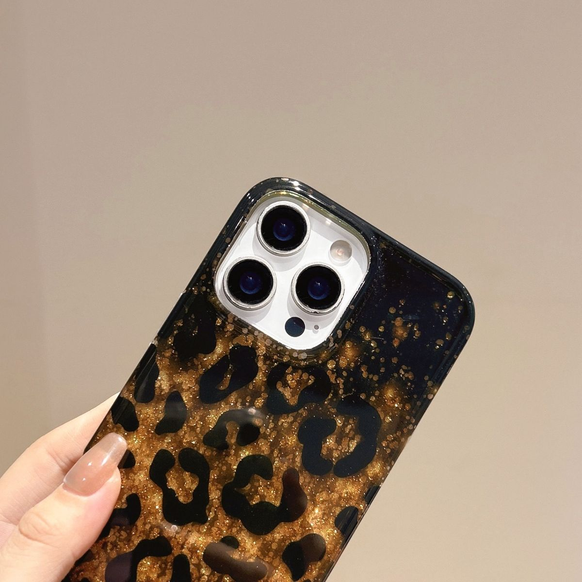 New Golden 🥇Cheetah Glitter Leoperd Case