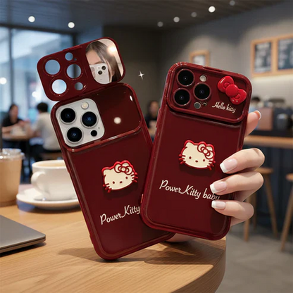Trendy Wine Hello Kitty Case With Lanyard 🍷