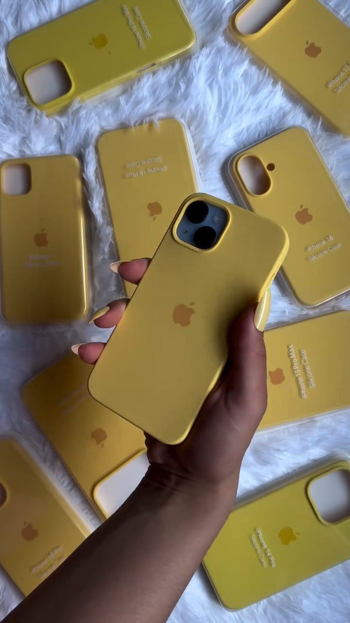 Yellow 💛 Silicon Case With Soft Padding
