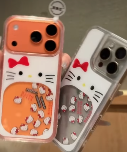 Hello Kitty Waterfall Moving Icon Case 🐱