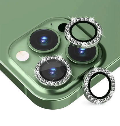 Rhinestones Shimmer Camera Protective Lenses For Iphone ✨