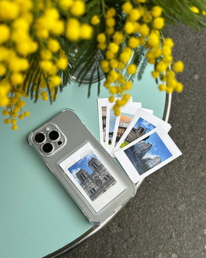 Luxury Pocket Card Holder Case 👻With Polarids