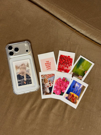 Luxury Pocket Card Holder Case 👻With Polarids