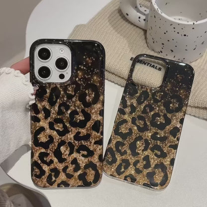 New Golden 🥇Cheetah Glitter Leoperd Case