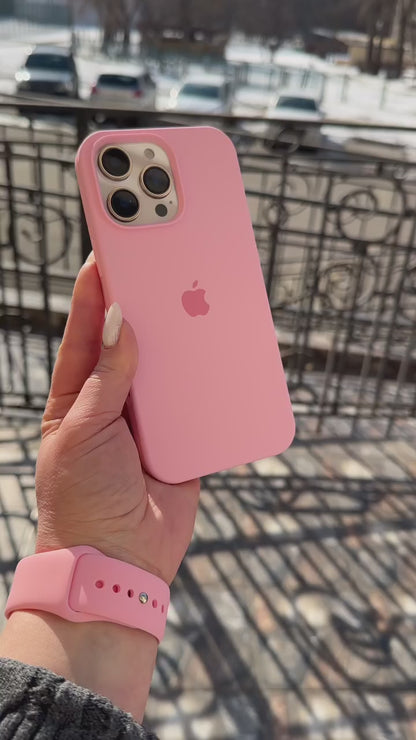 Baby Pink 💗 (Light Pink) Silicon Case With Soft Padding