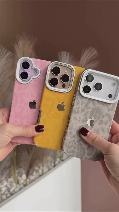 NEW Luxe Leoperd Leather Texture Case 🤤