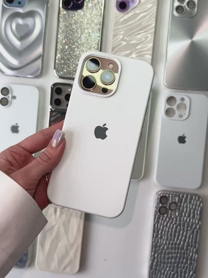Milky White (Pure White) Silicon Case With Soft Padding