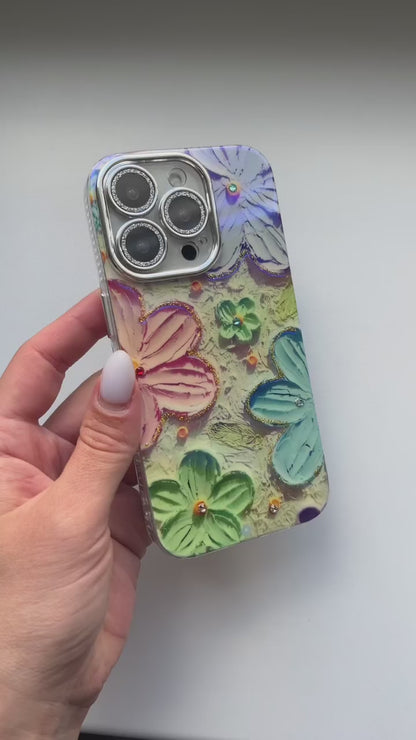 Floral 🍁 IMD Case With Shimmer Lens Covered