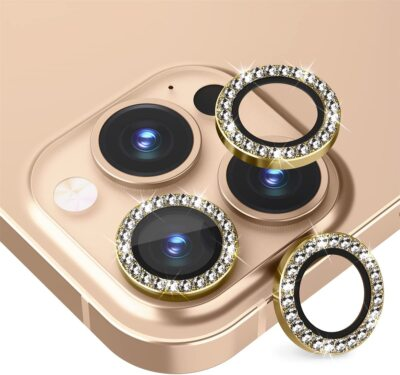 Rhinestones Shimmer Camera Protective Lenses For Iphone ✨