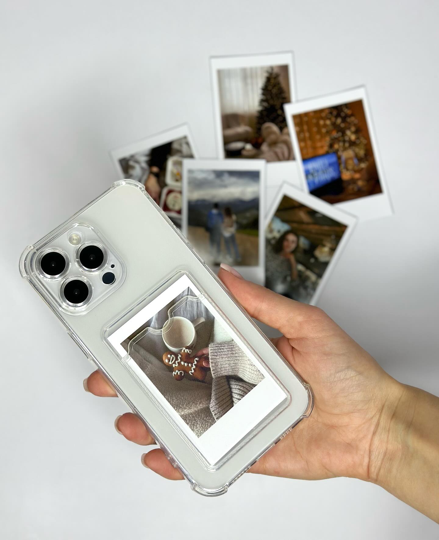 Luxury Pocket Card Holder Case 👻With Polarids