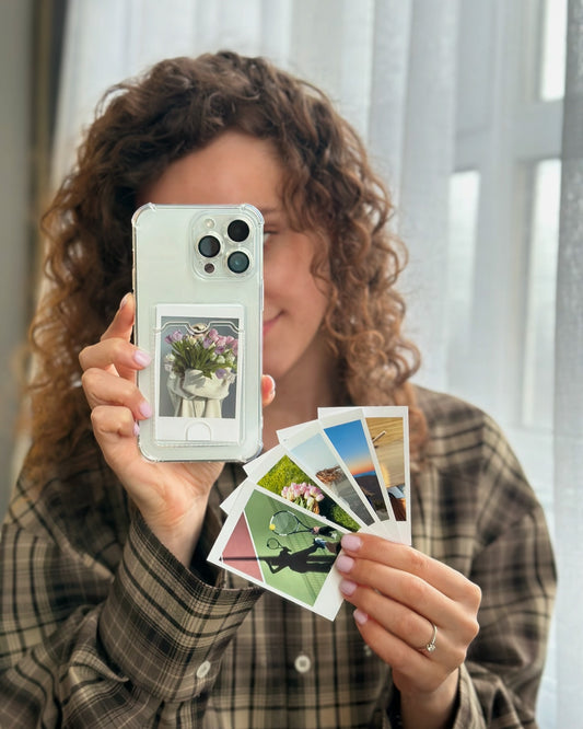 Luxury Pocket Card Holder Case 👻With Polarids